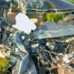 Kondisi mobil yang mengalami lakalantas