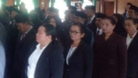 Para kepala sekolah yang dilantik.