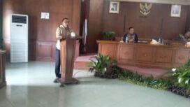 Sekda Tanjab Timur, Sapril, saat menyampaikan sambutan.