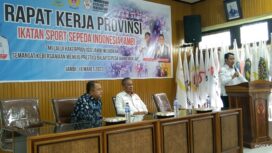 Ketum Pengprov ISSI Jambi, AKBP Ali Sadikin, saat menyampaikan perkembangan ISSI Jambi