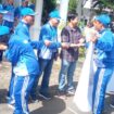 Ketua DPRD Tanjab Timur, Mahrup, memberikan ucapan selamat bertanding kepada para atlit.