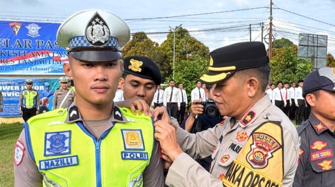 
 Polres Tanjab Timur Gelar Apel Gelar Pasukan Operasi Keselamatan 2026